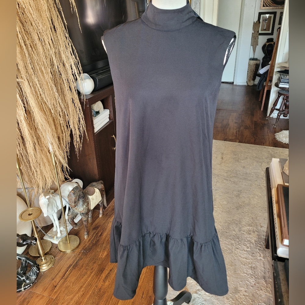 English Factory Black Sleeveless Tunic